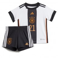 Fotballdrakt Barn Tyskland Ilkay Gundogan #21 Hjemmedraktsett VM 2022 Kortermet (+ Korte bukser)